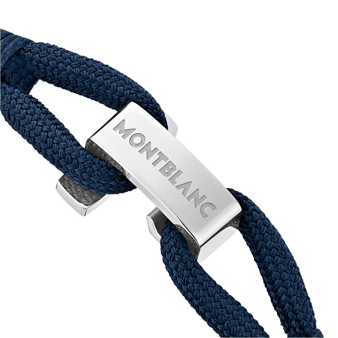 Montblanc Wrap Me Blue Nylon and Stainless Steel Bracelet